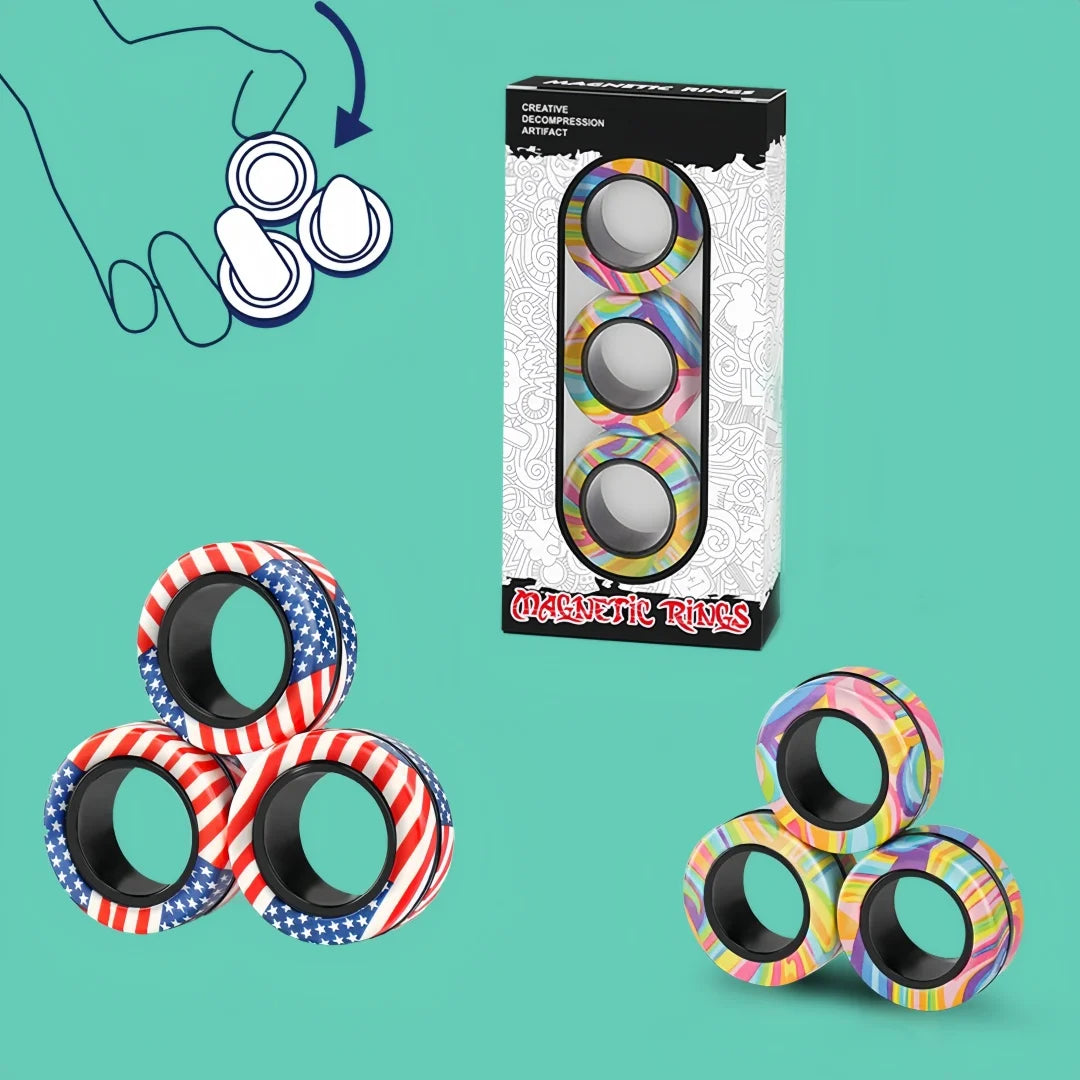 Magnetic Fidget Ring Set