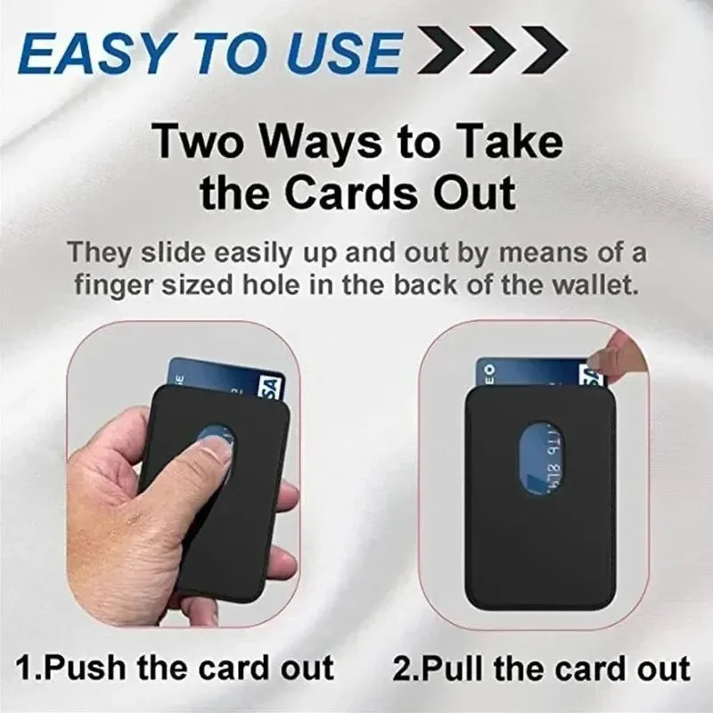 Magnetic Leather Card Wallet