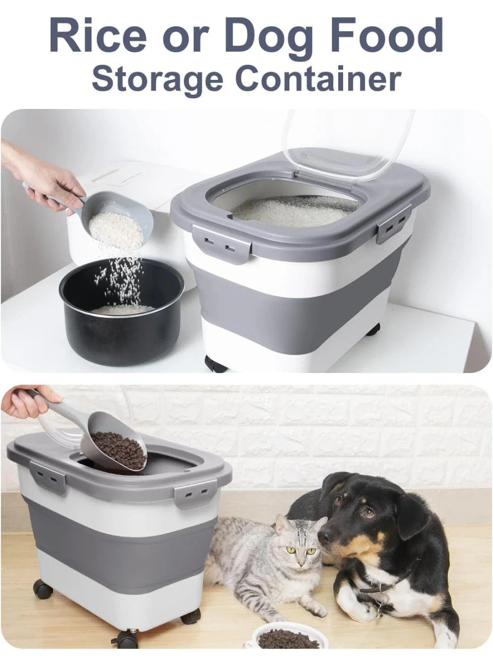Foldable Storage Container with Wheels