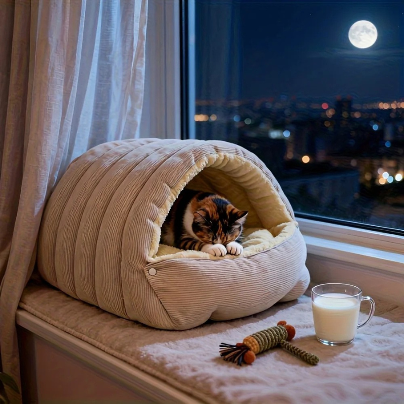 Arctic Fleece Cat Cave Bed