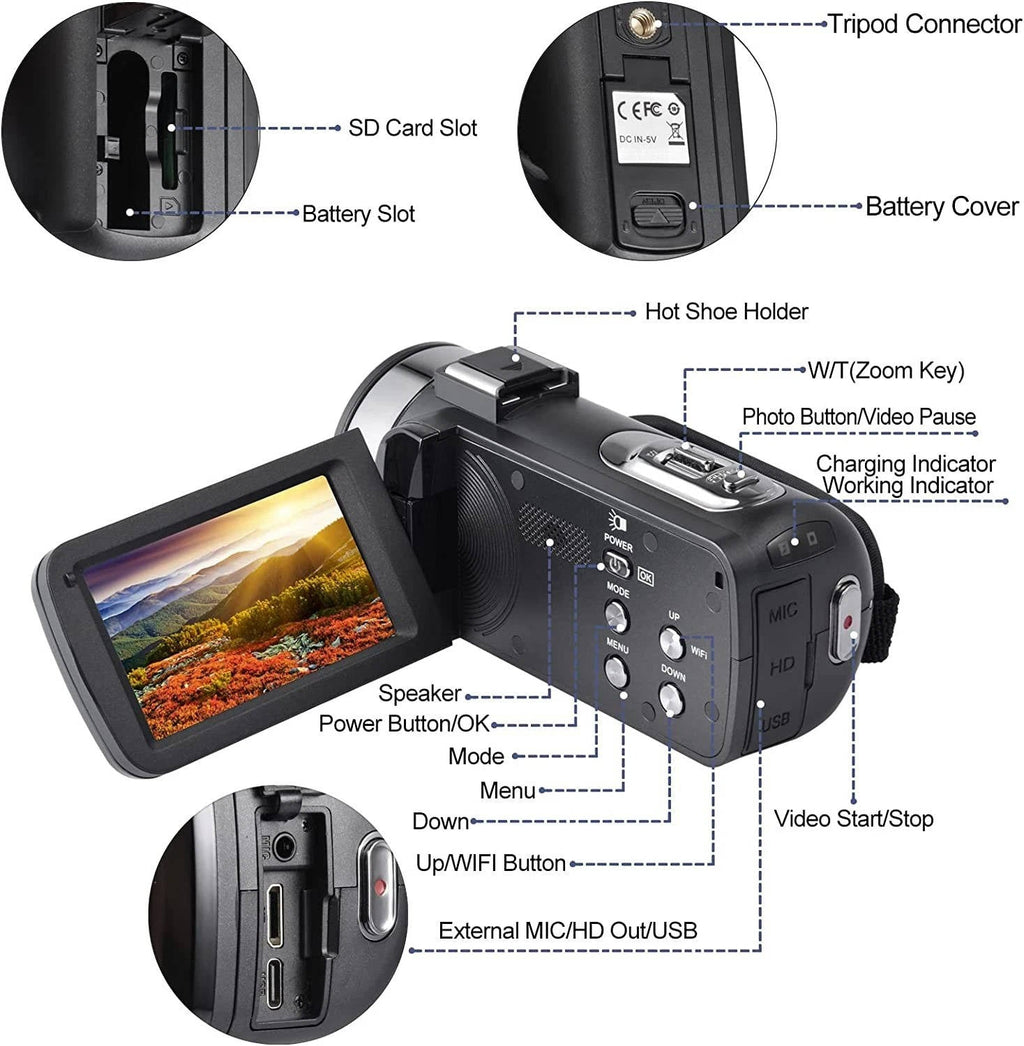 4K WiFi Vlogging Camera